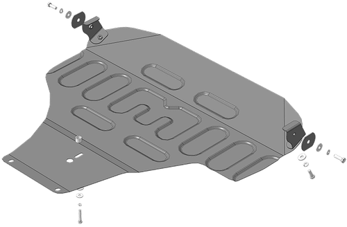 Защита картера двигателя. 2 мм, Сталь. для Subaru Outback 2003-2009, Motodor.72204