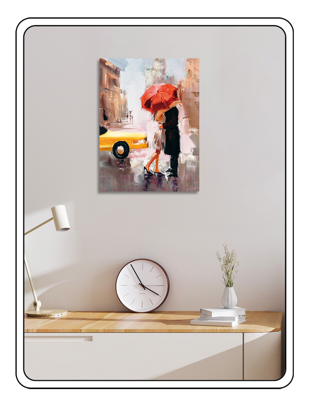 Картина "Поцелуй под дождём"