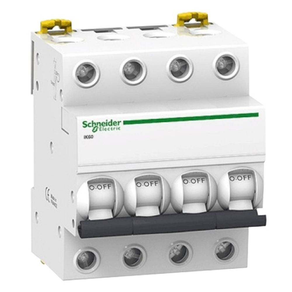 Автоматический выключатель Schneider Electric Acti 9 iK60N 4П 63A 6кА C (автомат электрический) A9K24463