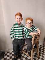 Свитшот на молнии Mjölk Green Stripes