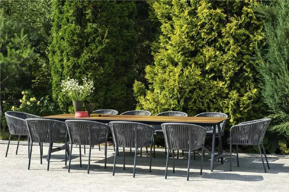 "Санта-Фе" обеденная группа на 10 персон, стол HPL, плоский роуп