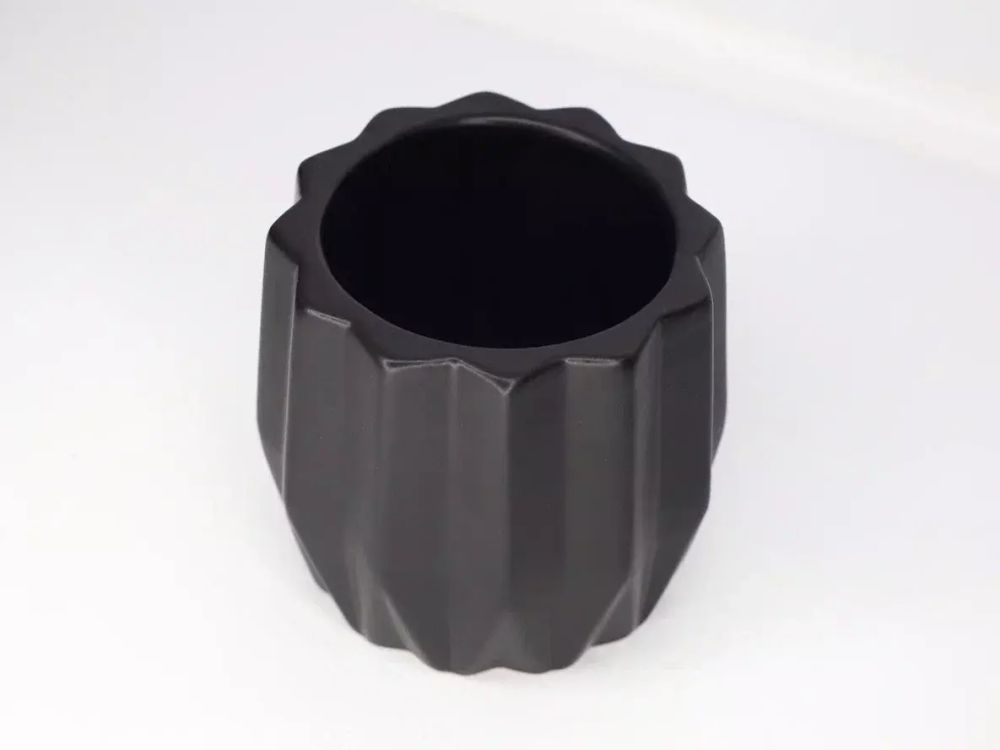 Кашпо - ваза "Чесс" 16х10см, (Черная) 9412522