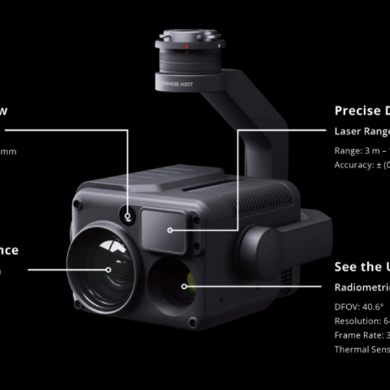 DJI Zenmuse H20T — мультисенсорная камера с тепловизором для дронов Matrice