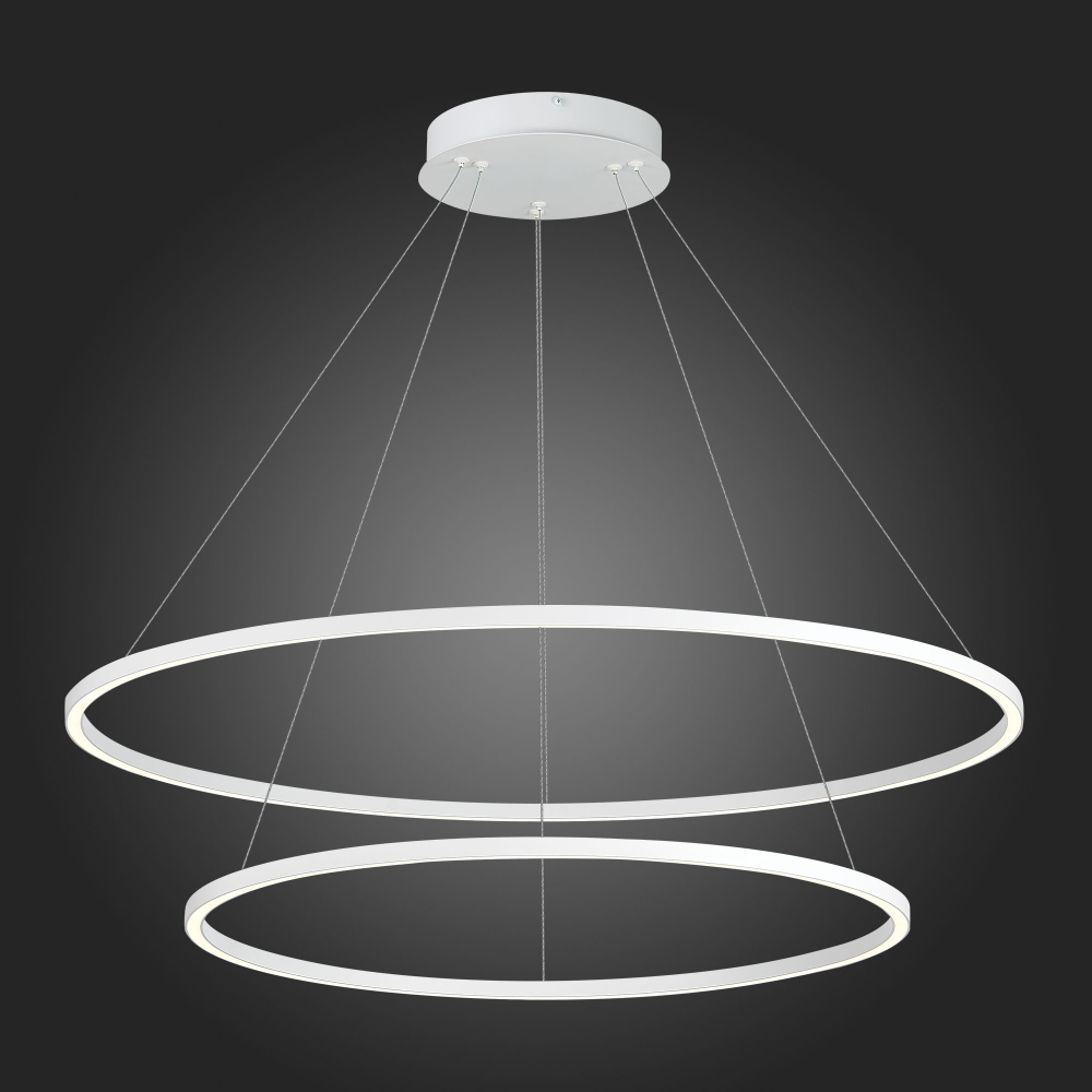 ST605.503.91 Cветильник подвесной SMART ST-Luce Белый/Белый LED 1*91W 2800-6500K AURA