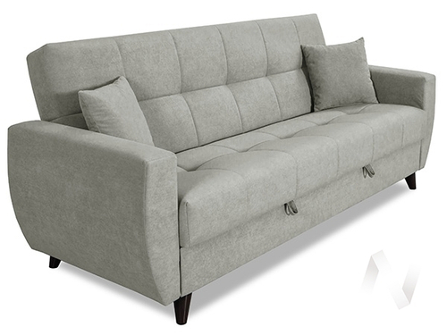 Диван прямой Бетти 2 (БД) LUMA 14 (велюр серый)