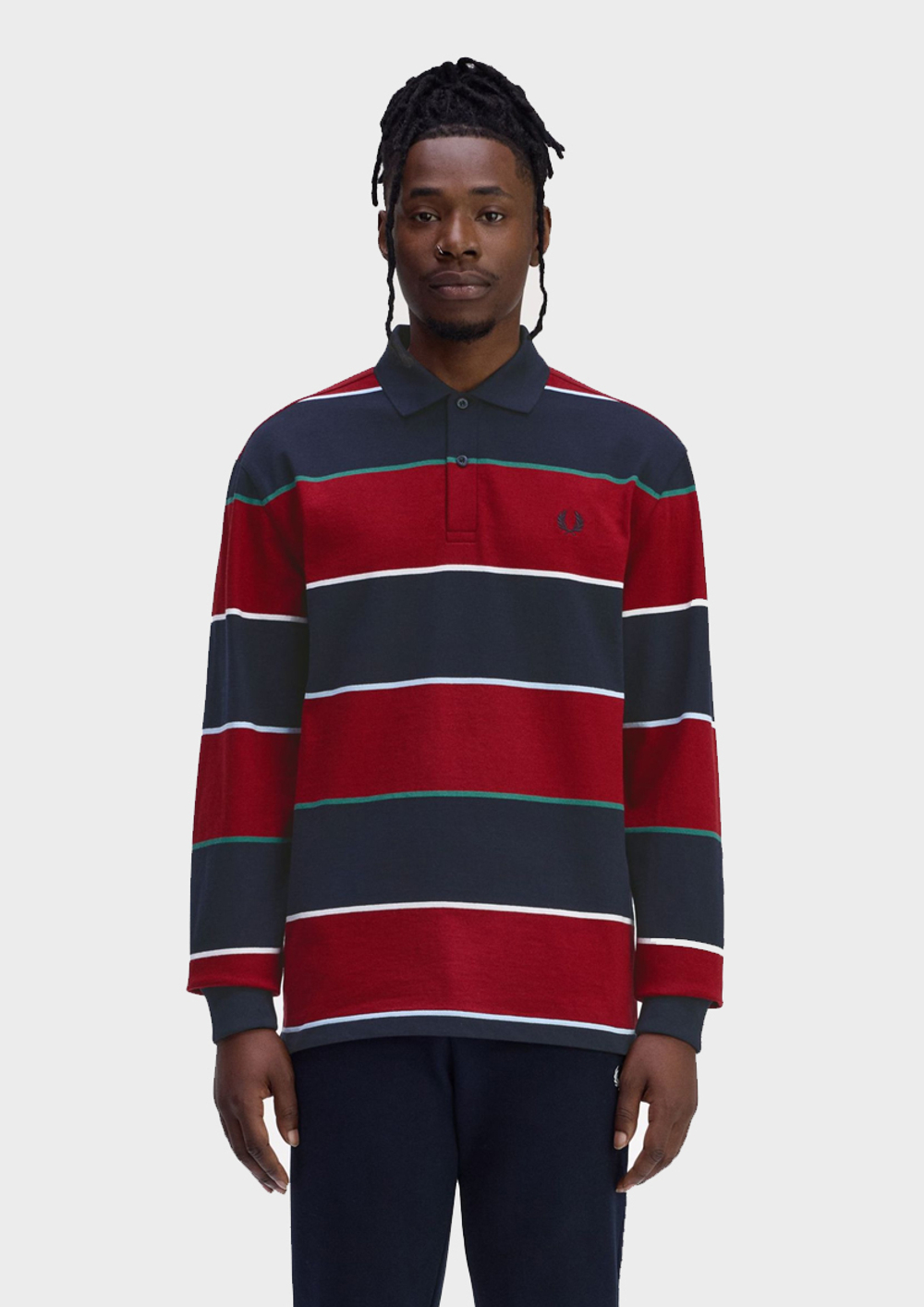 Джемпер-поло FRED PERRY Heavyweight Jersey Striped Polo Shirt