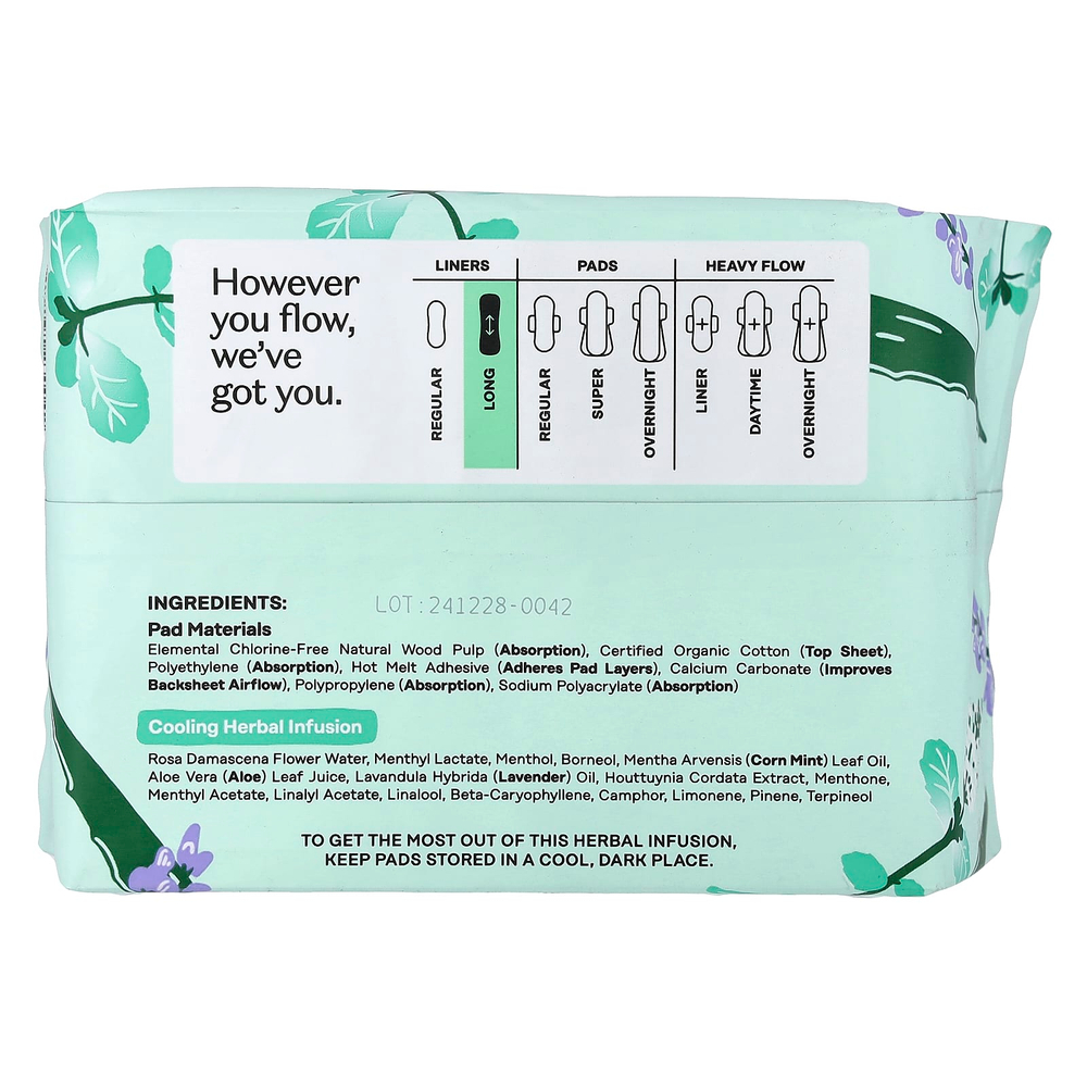 The Honey Pot Company, поверхность из 100% органического хлопка, длинные прокладки, 30 шт.