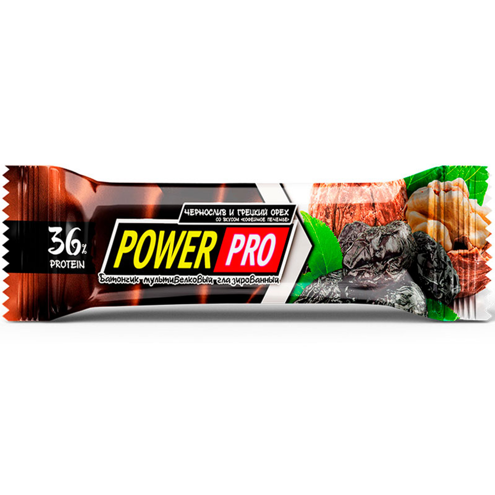 PowerPro 36% Протеиновый батончик глазированный с черносливом и грецким орехом (60 гр.)