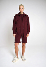 Футболка Город Горький с вышивкой бордо красная