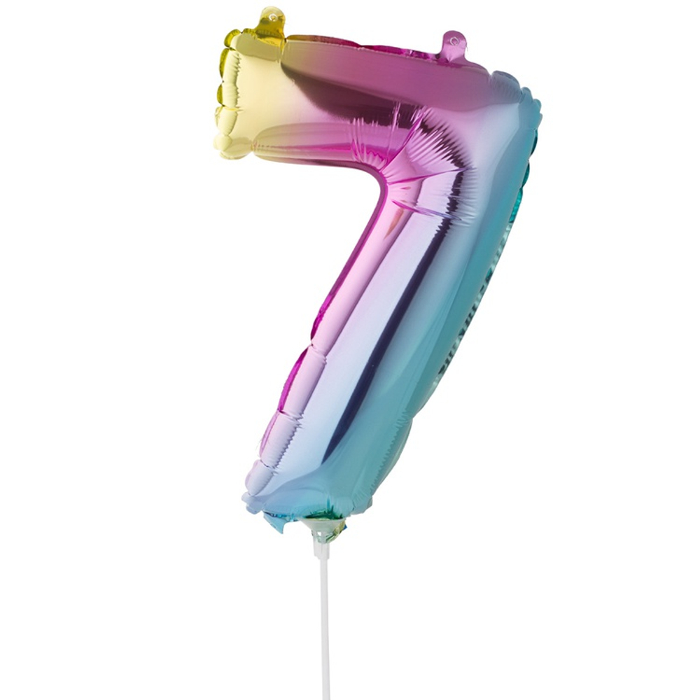 Шар фольгированный Цифра 7 40 см (Ассорти)