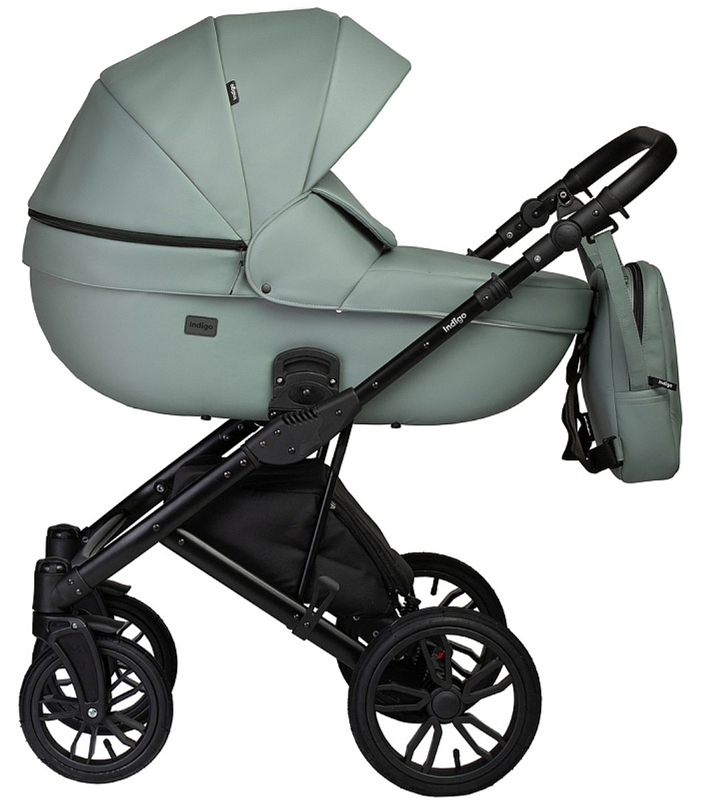 Детская коляска Indigo Mio Eco 2 в 1 03 шалфей кожа