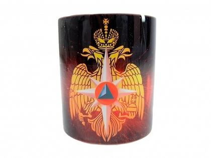 Кружка «Герб МЧС России» (темная)