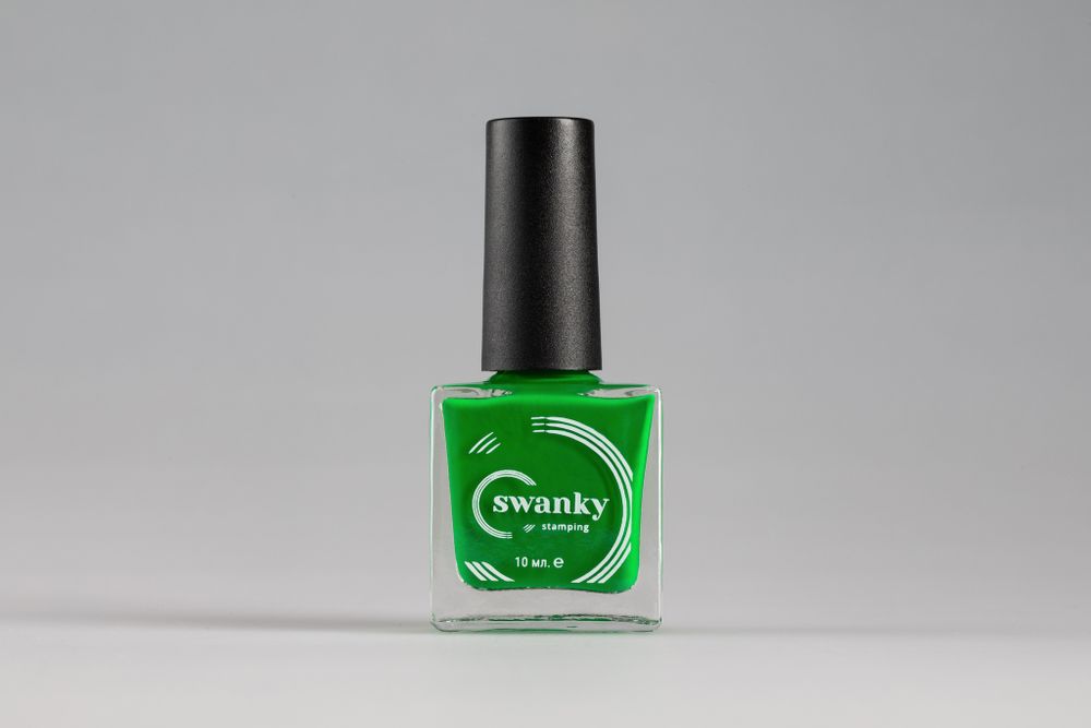 Лак для стемпинга Swanky Stamping №009, зеленый, 10 мл.