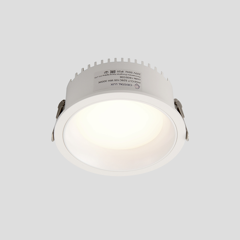 Встраиваемый светодиодный светильник Crystal Lux CLT 529C105 WH 3000K