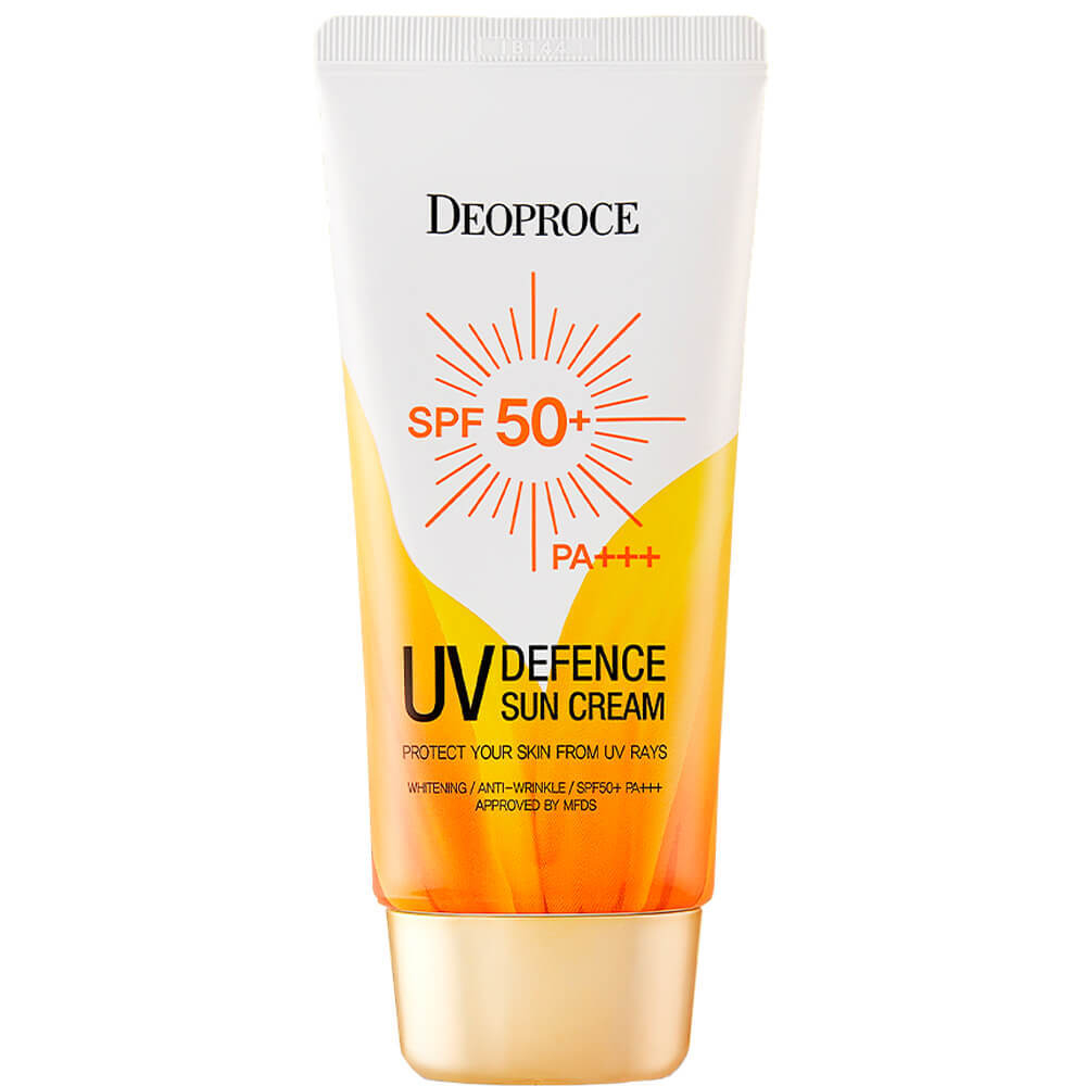 Солнцезащитный крем с муцином улитки Deoproce UV Defence Sun Protector SPF50+ PA+++