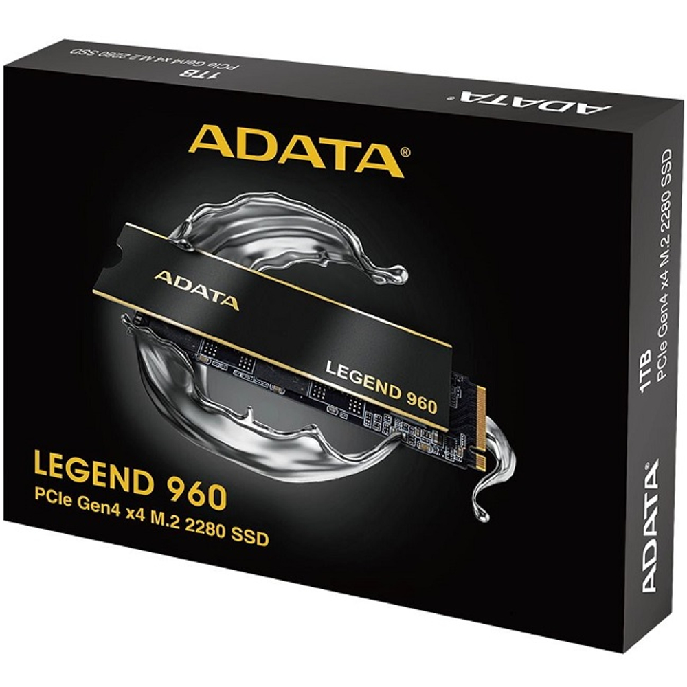 Жесткий диск SSD M.2 4Tb ADATA Legend 960, 7400/6800MBs, 630000 IOPS, TLC 3D NAND, 2280, PCI-E 4.0 x4 (ALEG-960-4TCS)