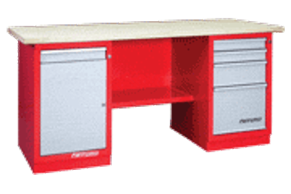 Верстак слесарный 2 тумбы: 1 дверца и 1 ящик/1 дверца и 4 ящика 01.214 Ferrum