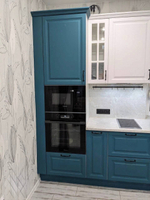 Компактная кухня - Классика в бело-синих тонах