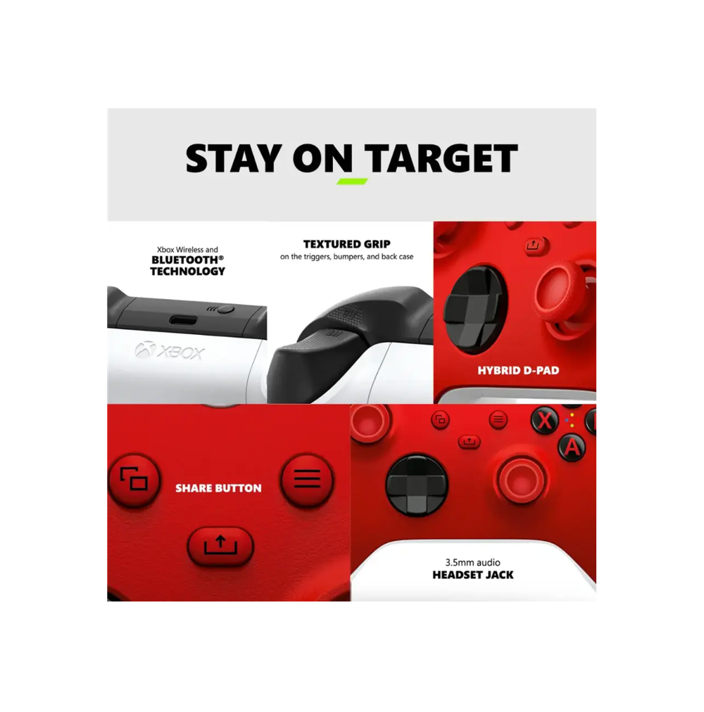 Беспроводной геймпад Xbox (Pulsing Red) для Xbox Series X/S, One, Windows, Cloud. Оригинал.