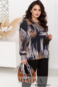 Блуза 2445-1-синий Minova