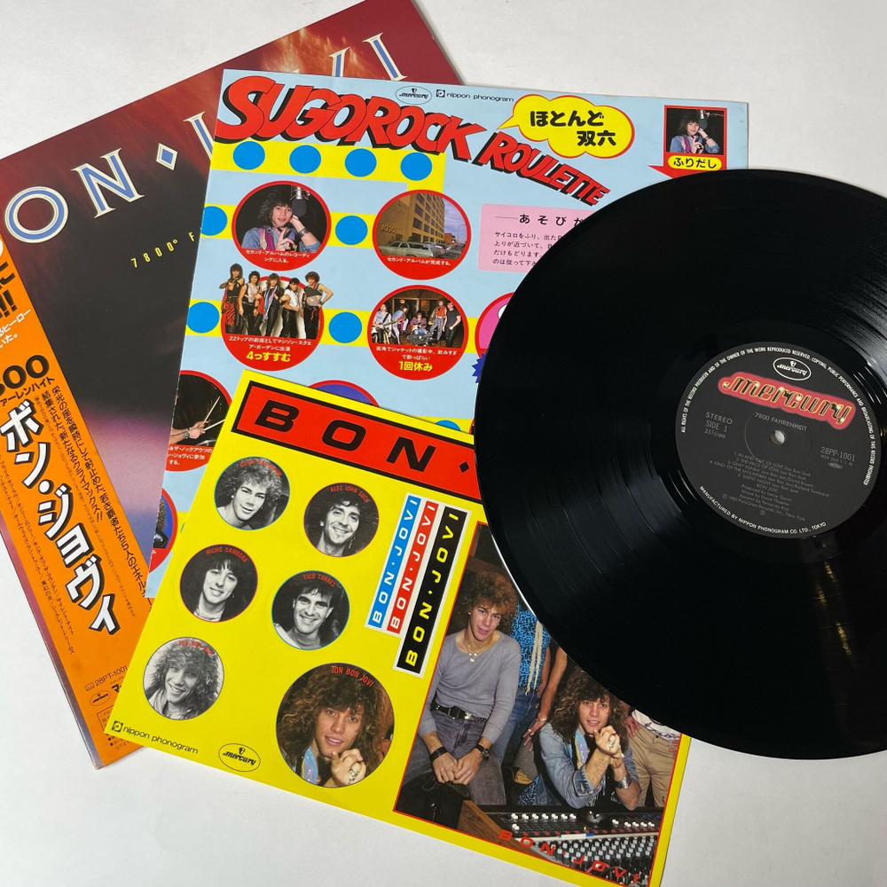Винтажная виниловая пластинка LP Bon Jovi 7800 Fahrenheit (Japan 1985) (Obi) The Price Of Love