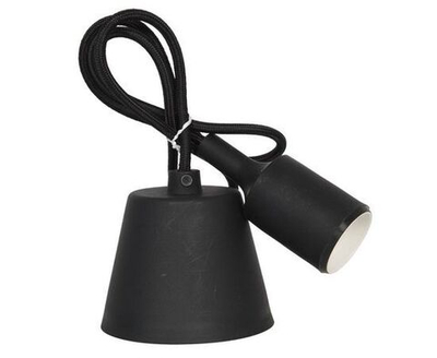 Патрон E27 силиконовый со шнуром 1м черный REXANT