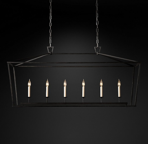 Подвесной дизайнерский светильник  19th C. English Openwork Linear Pendant by Restoration Hardware