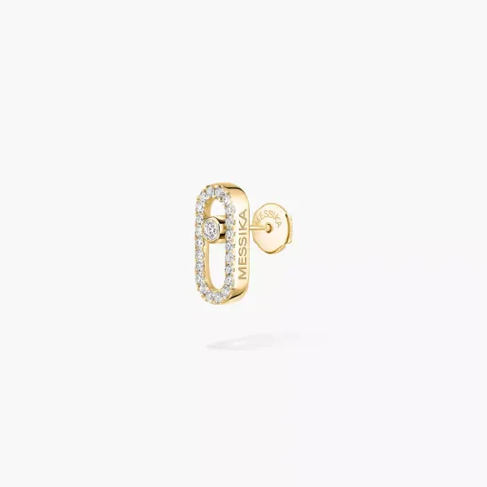 Messika Move Uno single pave stud earring