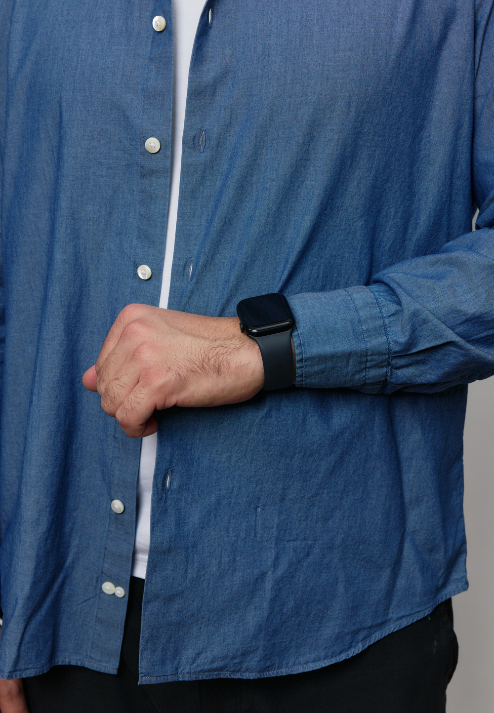 Рубашка мужская DENIM LIGHT BLUE