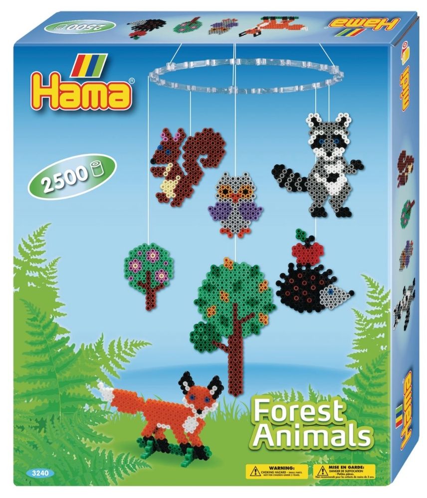 Hama Набор термомозаики Midi 2500 шт + Лесные животные (3240)