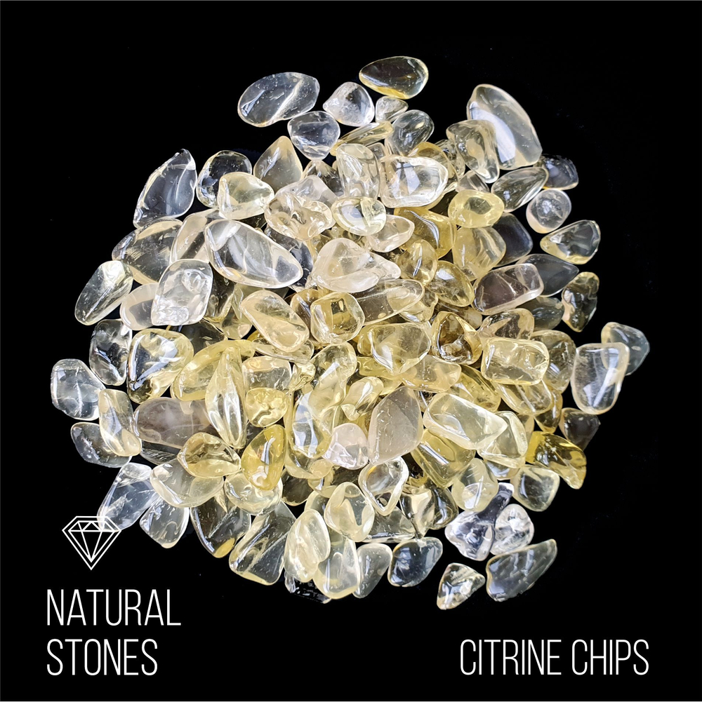 Натуральный цитрин Citrine Chips, 6-10мм, 100гр
