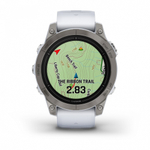Смарт часы Garmin Epix Pro (Gen 2) Sapphire Edition 47 мм, титановый, белый DLC, белый ремешок