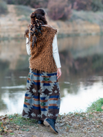 Длинная шерстяная юбка с орнаментом