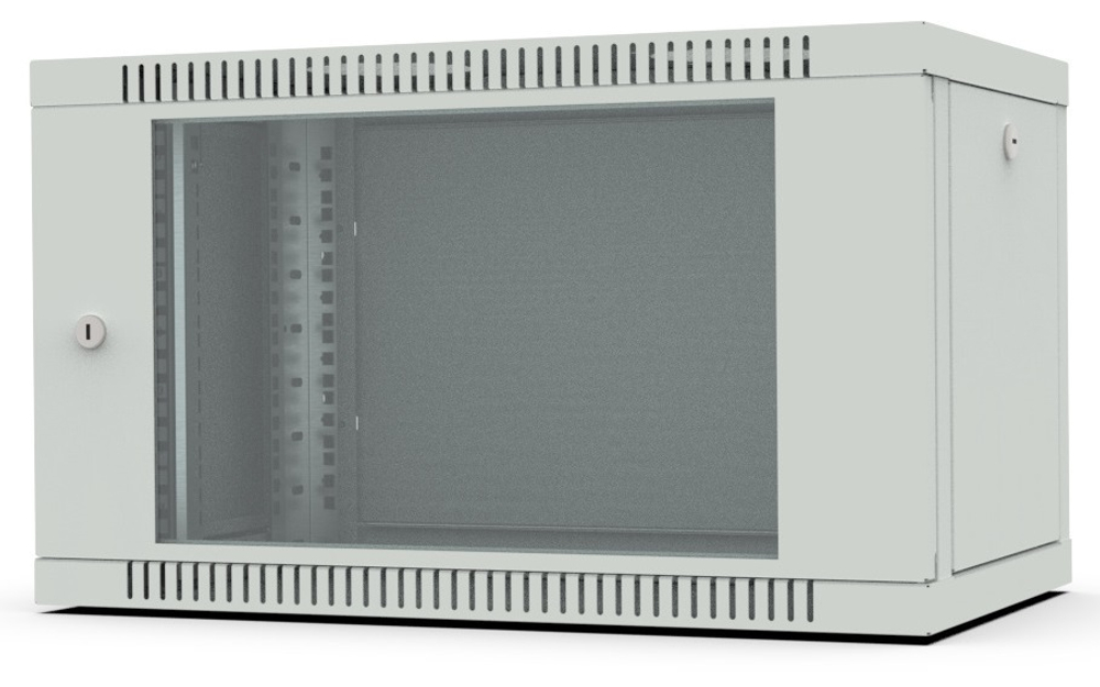 Шкаф настенный 19", 6U Filum FL-WB-0666GM-GY