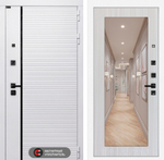 Дверь Входная Лабиринт ROYAL 18 С зеркалом Сандал белый