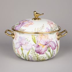 НАБОР КАСТРЮЛЬ AGNESS ЭМАЛИРОВАННЫХ СЕРИЯ "IRISES", 4ПР. 2,1Л И 3,8Л