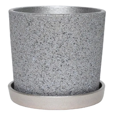 Горшок Дакар серебро кедр №3