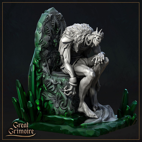 Кощей Бессметрный Зомби Мертвяк Восставший  Король миниатюра для dnd, днд, pathfinder, фентези, Настольная игра, НРИ, Варгейм, РПГ