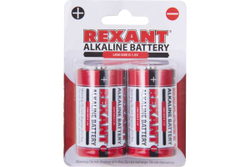 Алкалиновая батарейка REXANT D, LR20 2 шт 30-1020