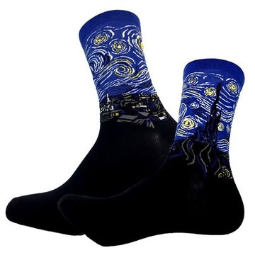 Дизайнерские носки "Звездная ночь" Ван Гог р-р 38-45