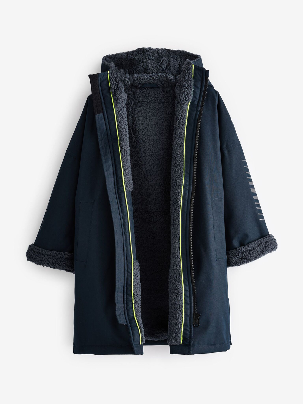 Плащ водонепроницаемый с флисовой подкладкой Next E95-162, Темно-синий, Серый