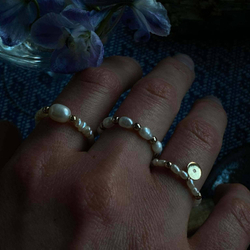 кольцо с жемчугом «полная луна»