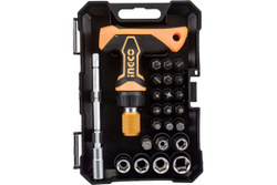 Реверсивная отвертка с насадками INGCO Т-образная, 24 шт. HKSDB0188