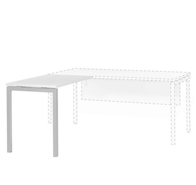 ACTIVA Приставка к столу100х60 БЕЛЫЙ/СЕР-АЛЮМ.