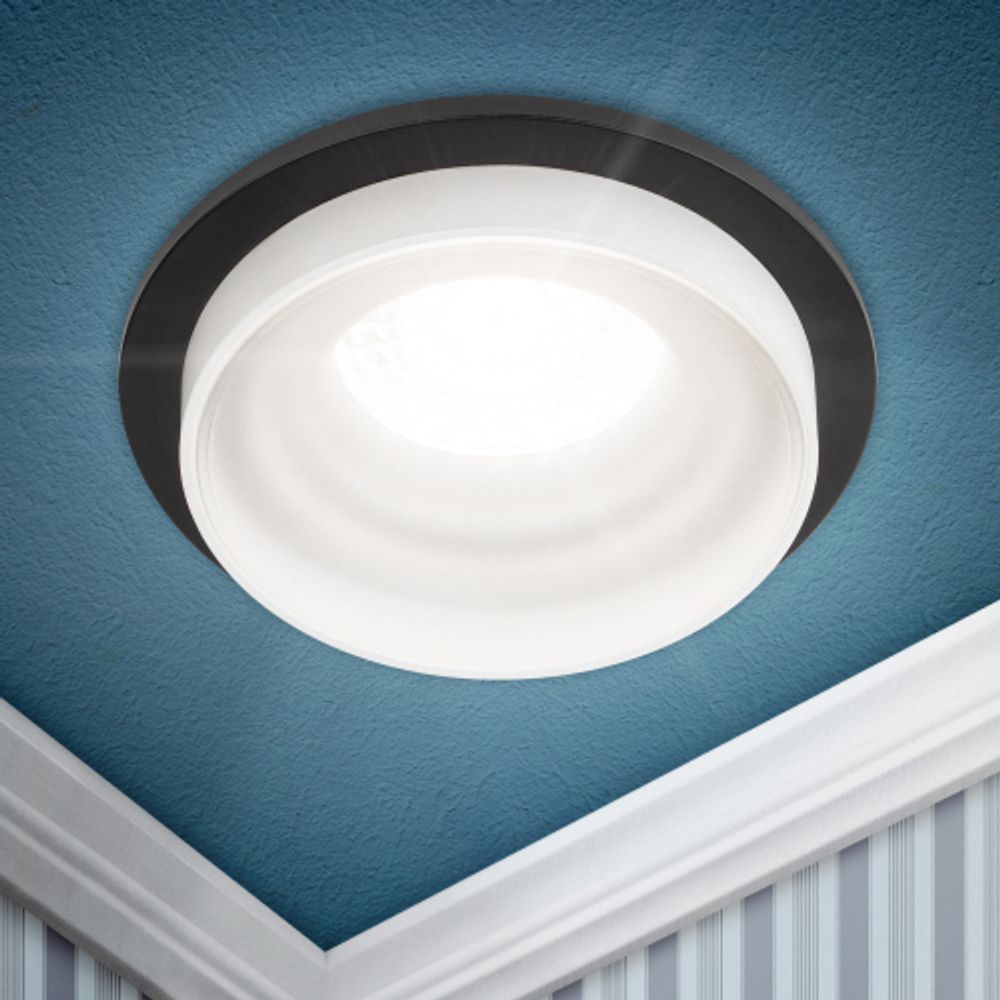 Светильник встраиваемый декоративный ЭРА DK95 BK под лампу MR16 GU5.3 черный | 