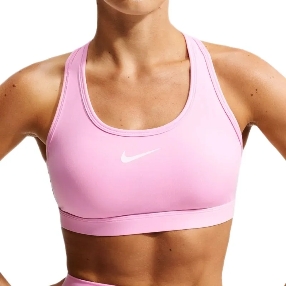 ТОП теннисный Nike Swoosh Medium Support Padded Sports - pink rise/white