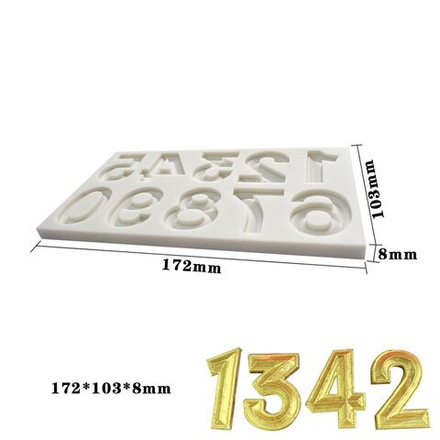 Форма силиконовая «Цифры большие 4 см»