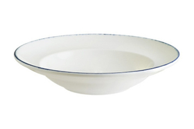 Тарелка d=240 мм. глубокая 400 мл. Ретро синий край