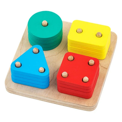 Сортер №33, развивающая игрушка для детей, обучающая игра из дерева