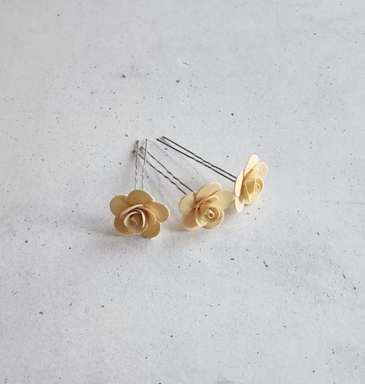 Набор шпилек "Розочки мини" латекс, 5 шт, белые